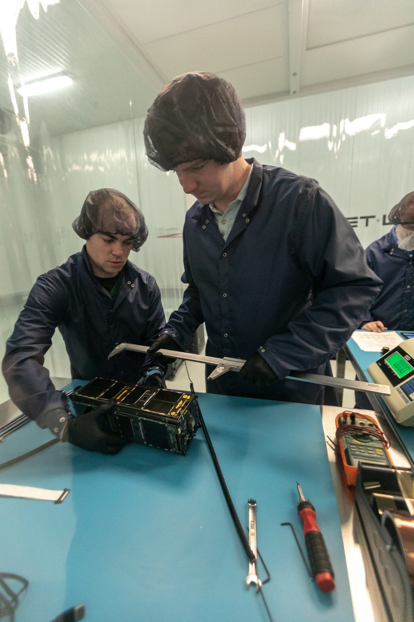Venture Class CubeSats from ELaNa 19 mission displayed before launch.