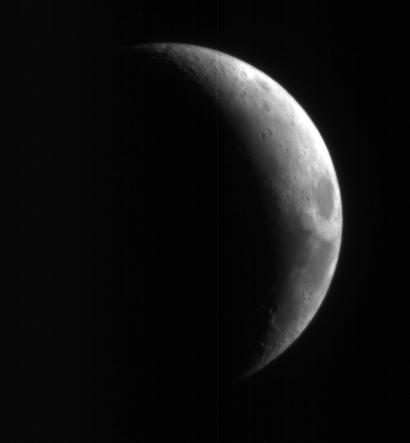High-Resolution Mars Camera Test Image of Moon
