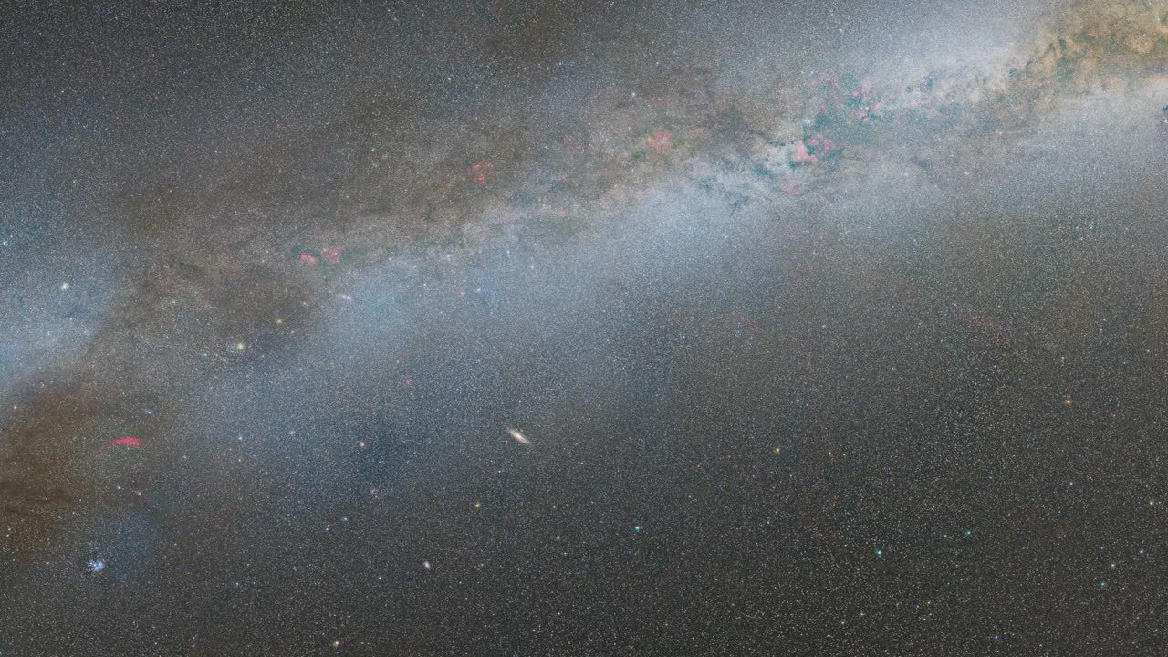 Hubble Telescope captures a detailed panoramic image of the Andromeda Galaxy's spiral structure.