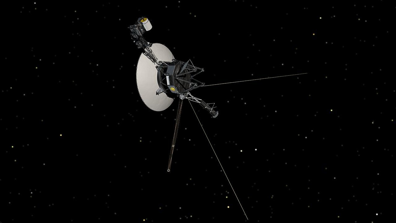 Artist's concept of NASA's Voyager spacecraft in deep space
