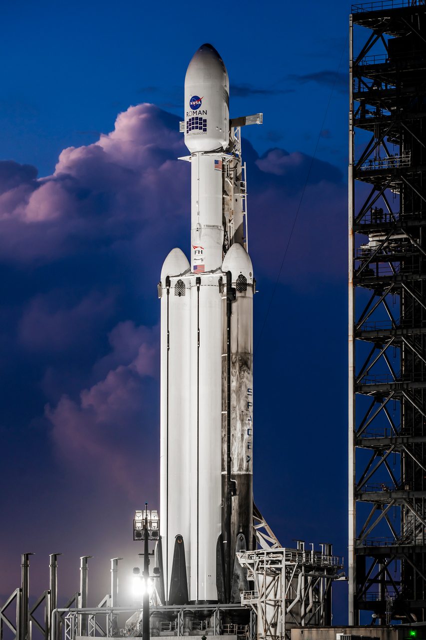 Roman Space Telescope Vertical at LC 39A