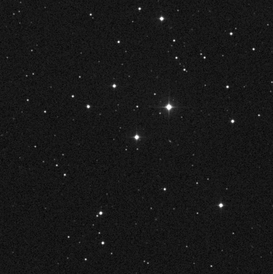 Image of star Gliese 445, marked in red, towards which Voyager 1 is traveling beyond our solar system.