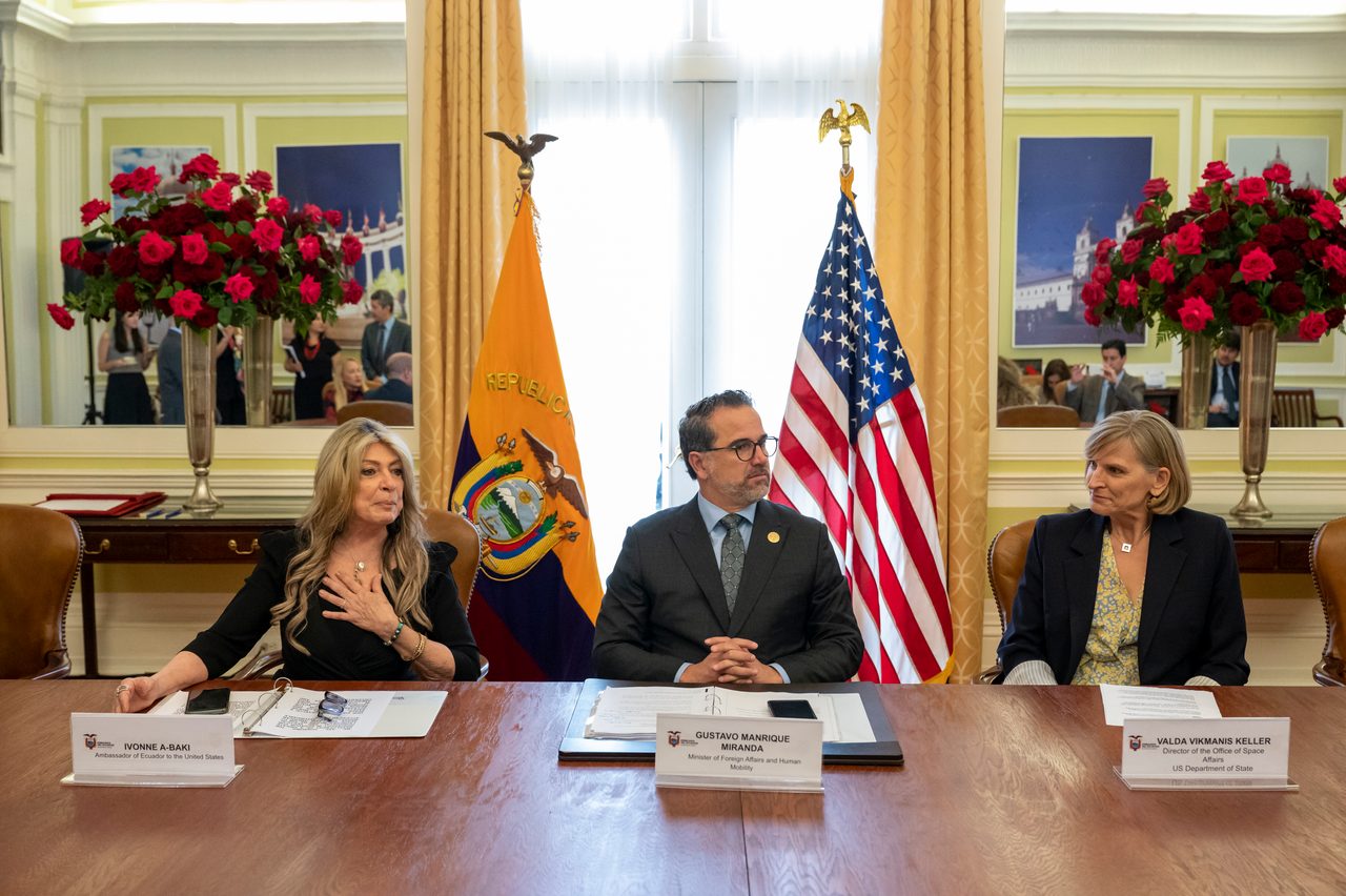 Ecuadorian officials sign Artemis Accords, strengthening international cooperation in space exploration and lunar missions.