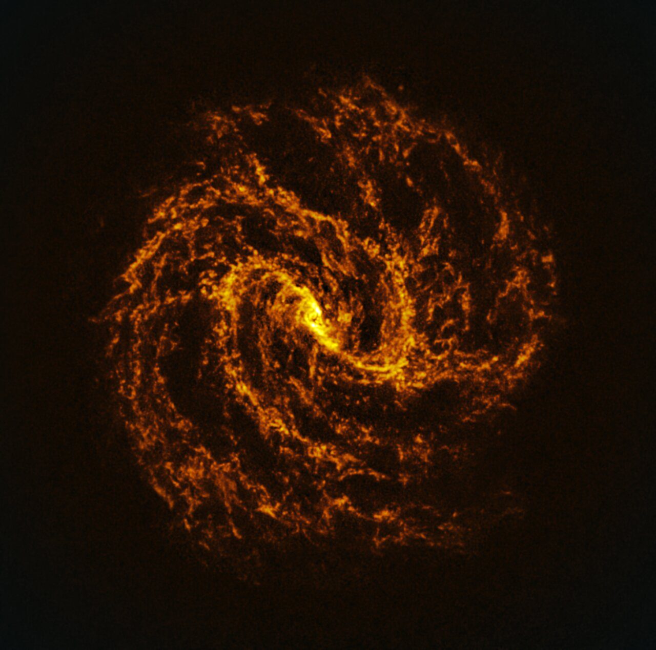 A vibrant, swirling galaxy with bright stars and colorful nebulae against a dark cosmic background.