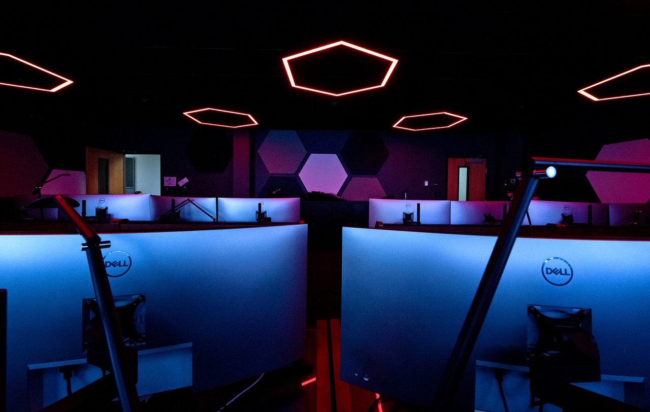 Interior view of twin control rooms at NASA Marshall, supporting Artemis missions with advanced monitoring and safety systems.