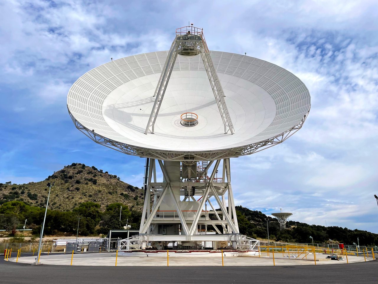 NASA's DSS-53 antenna at Madrid facility, operational since February 2022, enhancing Deep Space Network capabilities.
