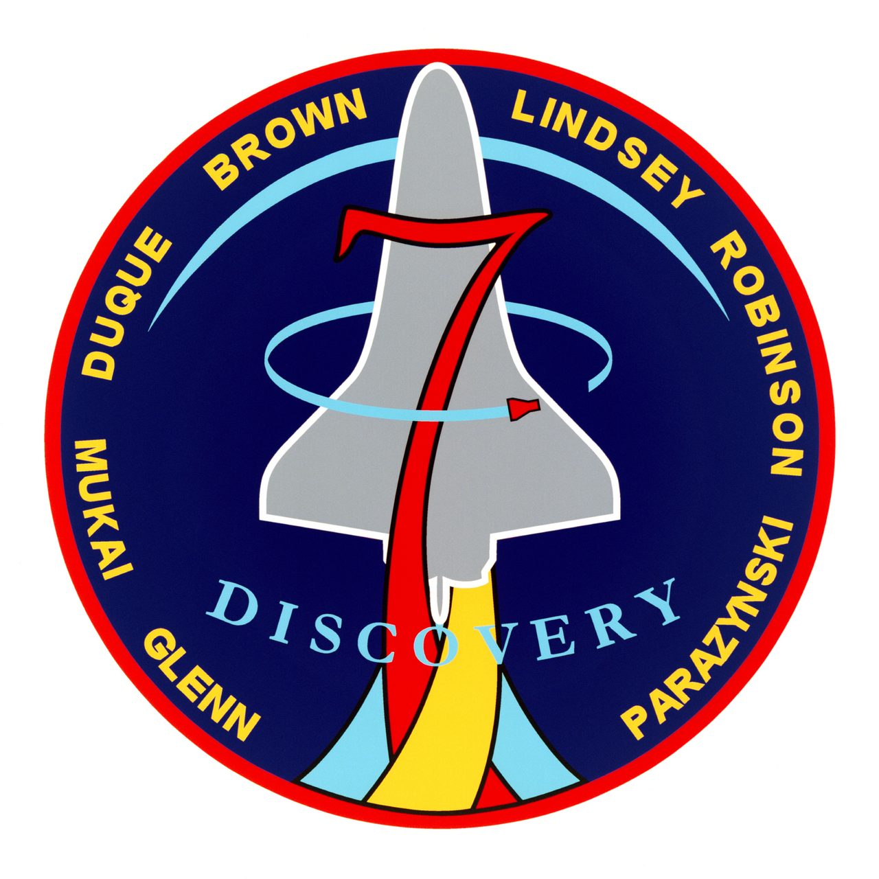 Space Shuttle Discovery on the launch pad for STS-95 mission, preparing for historic spaceflight.
