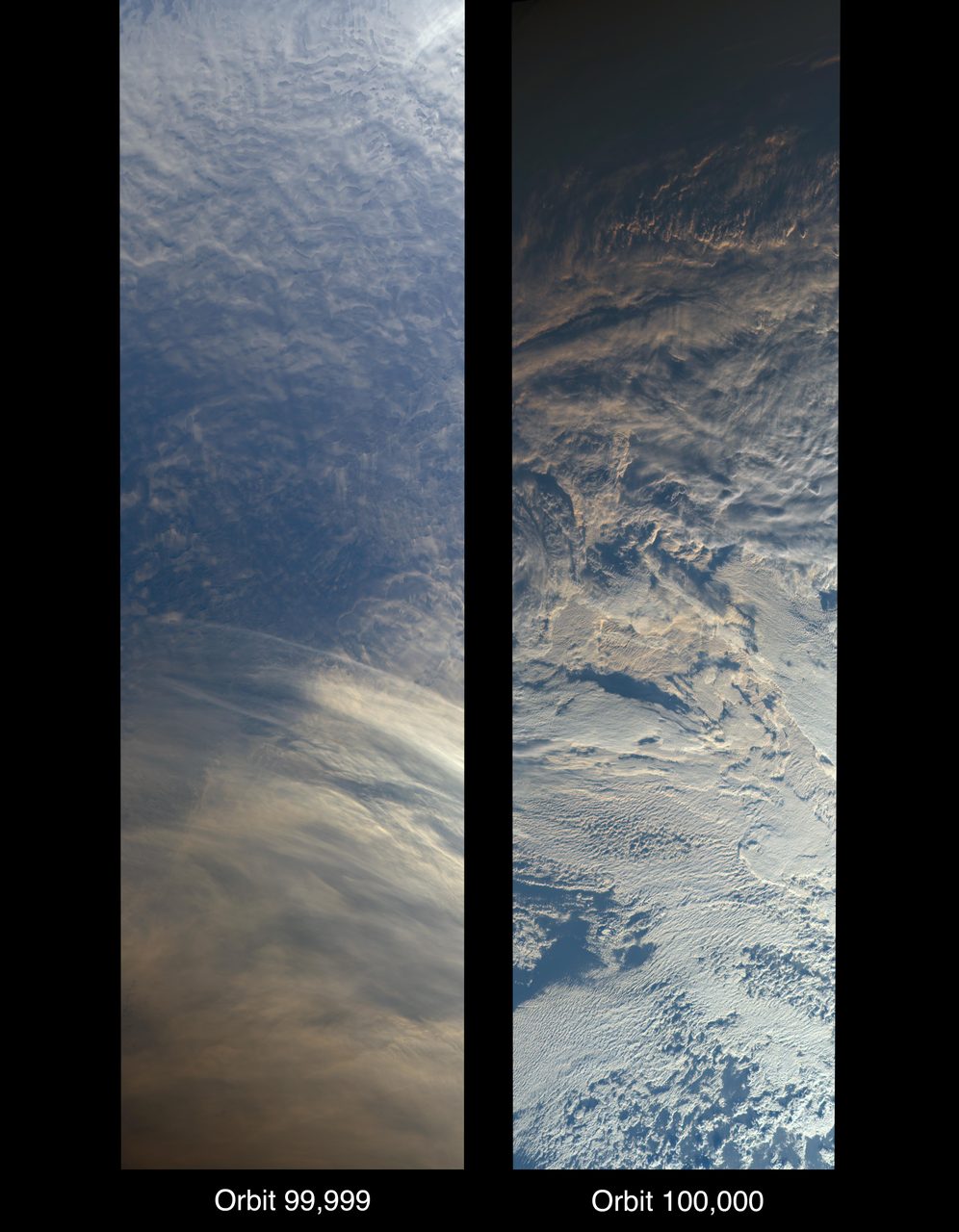 NASA's Terra satellite captures Earth's view during its 100,000th orbit, highlighting global landscapes and atmospheric conditions.