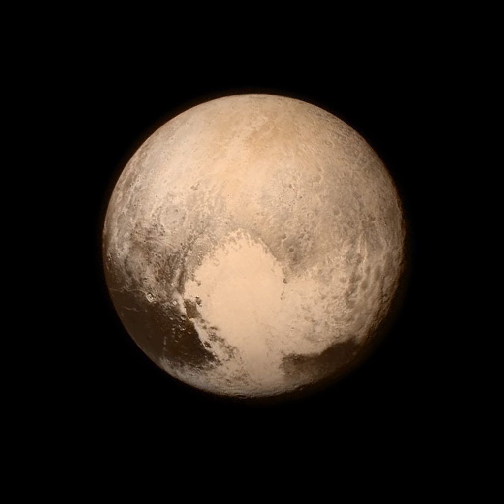 Illustration of New Horizons spacecraft during its historic flyby of Pluto.