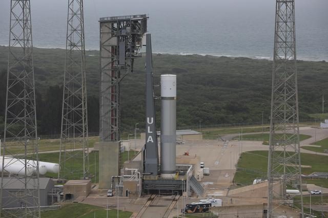 ULA Vulcan Rocket displayed on launch pad under clear blue sky at SLC-41