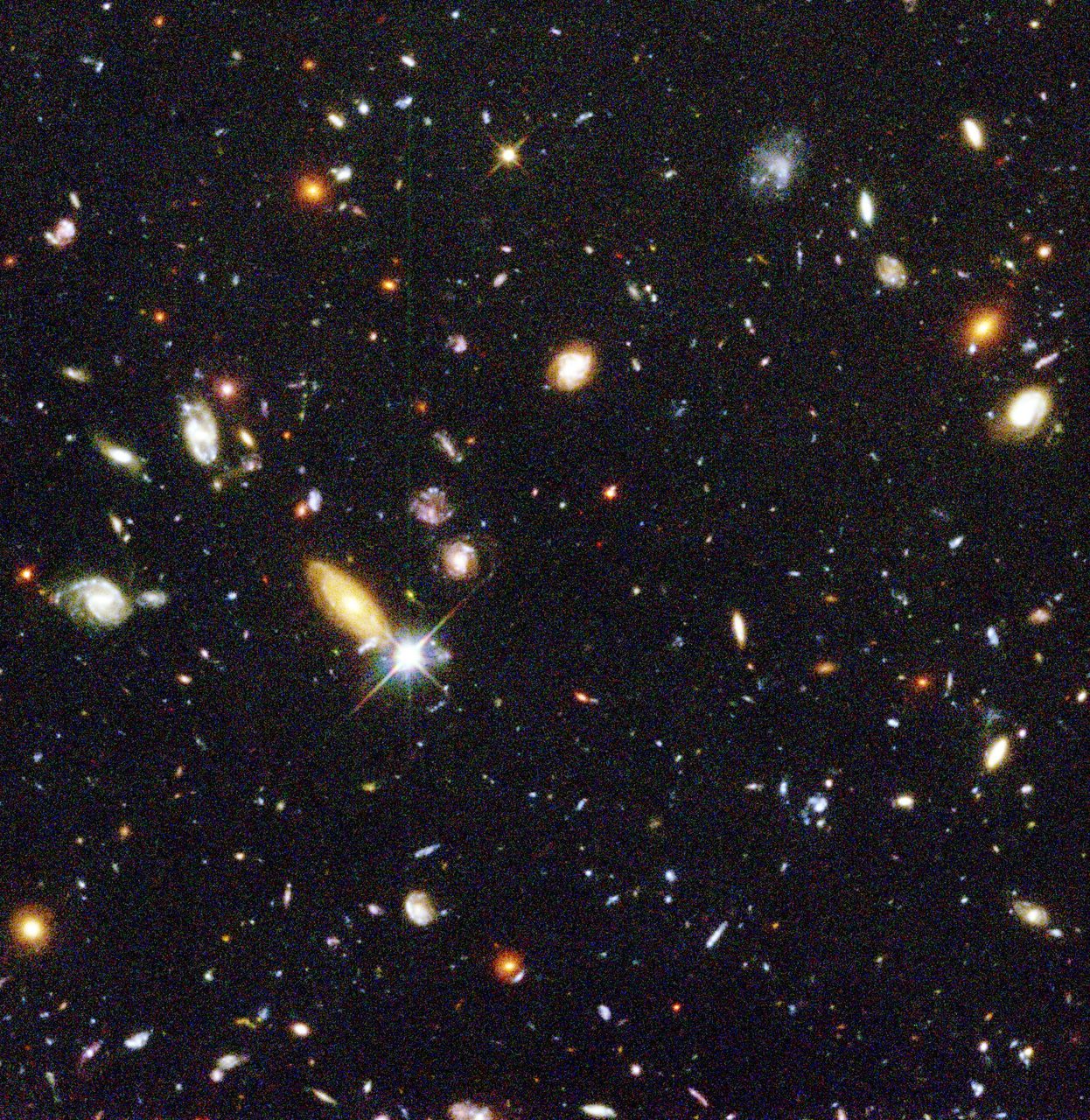 Hubble Deep Field image reveals countless galaxies, offering a glimpse into the universe's distant past.