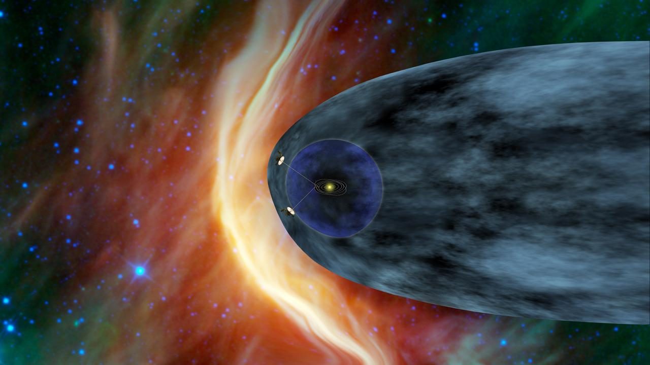Voyagers in the Heliosheath Artist Concept