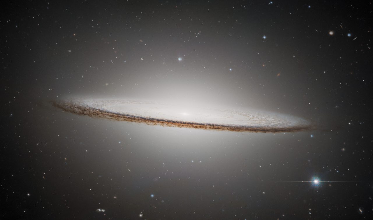 Sombrero Galaxy M104 (Hubble mosaic, 2025 reprocessing)