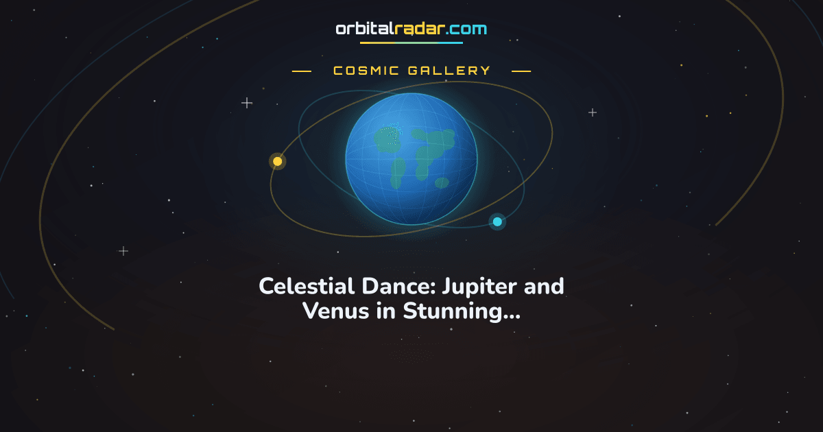 Cosmic Gallery card: Celestial Dance: Jupiter and Venus in Stunning Conjunction