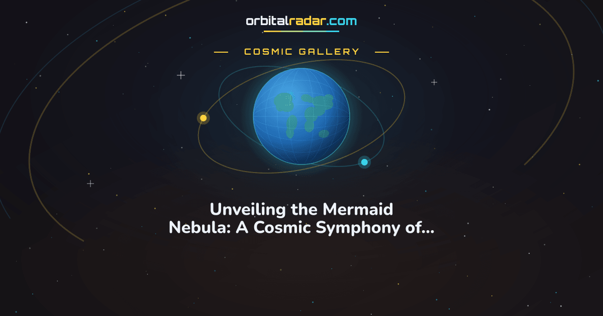 Cosmic Gallery card: Unveiling the Mermaid Nebula: A Cosmic Symphony of Colour