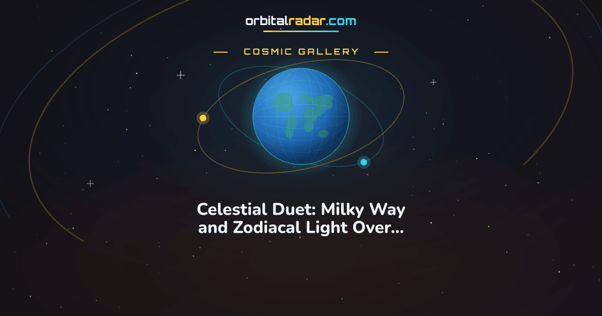 Cosmic Gallery card: Celestial Duet: Milky Way and Zodiacal Light Over Atacama
