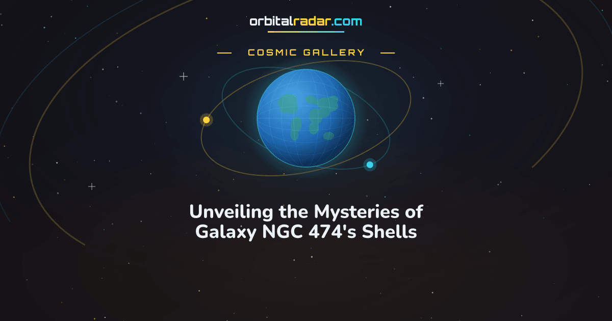 Cosmic Gallery card: Unveiling the Mysteries of Galaxy NGC 474's Shells