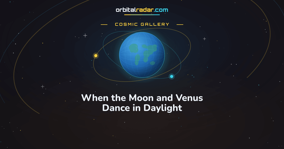 Cosmic Gallery card: When the Moon and Venus Dance in Daylight