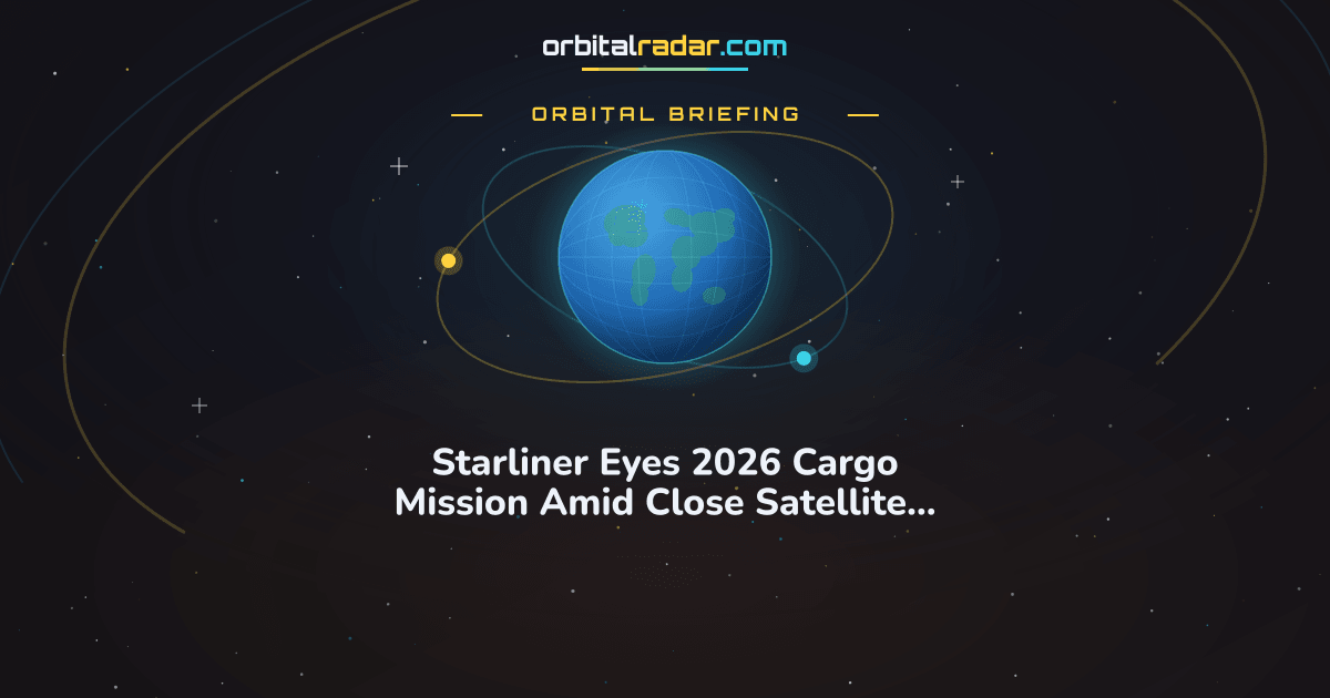 Orbital Radar card: Starliner Eyes 2026 Cargo Mission Amid Close Satellite Approaches