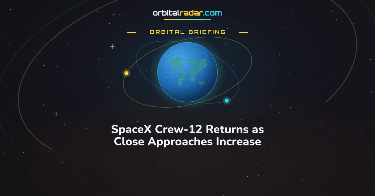 Orbital Radar card: SpaceX Crew-12 Returns as Close Approaches Increase