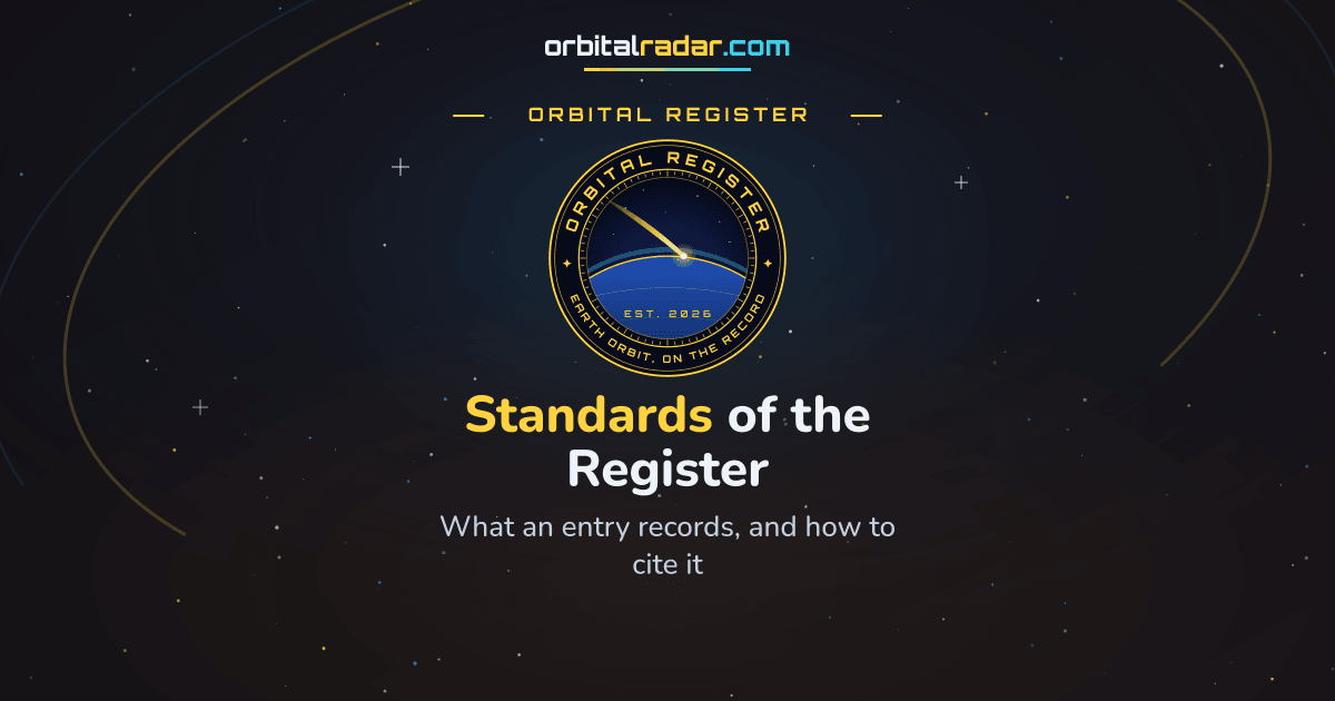 Standards of the Register | Orbital Register