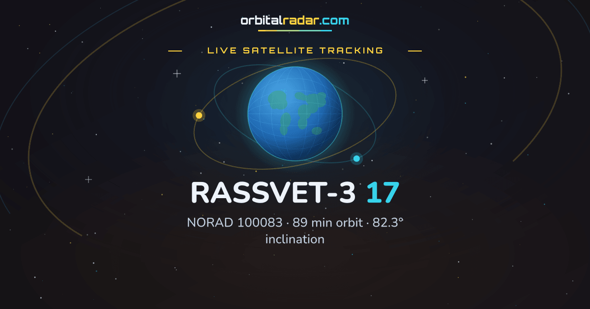 RASSVET-3 17 — Live Tracking & Orbital Data | NORAD 100083 | Orbital Radar