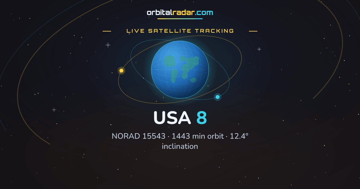 USA 8 — Live Tracking & Orbital Data | NORAD 15543 | Orbital Radar