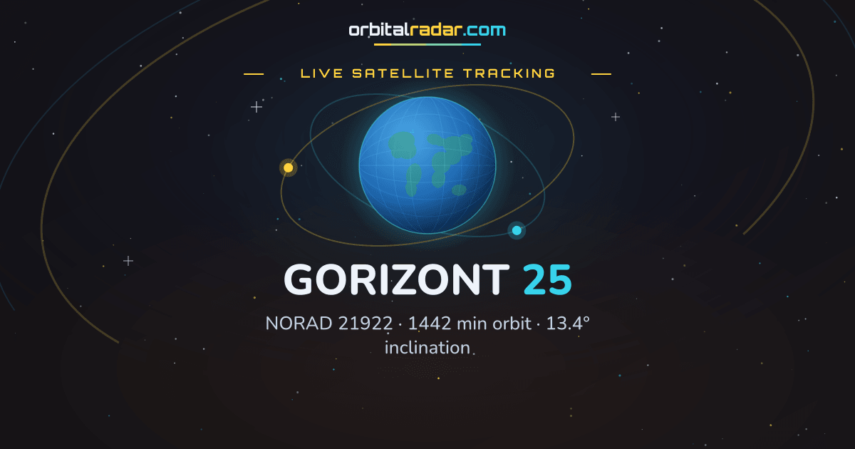 GORIZONT 25 — Live Tracking & Orbital Data | NORAD 21922 | Orbital Radar