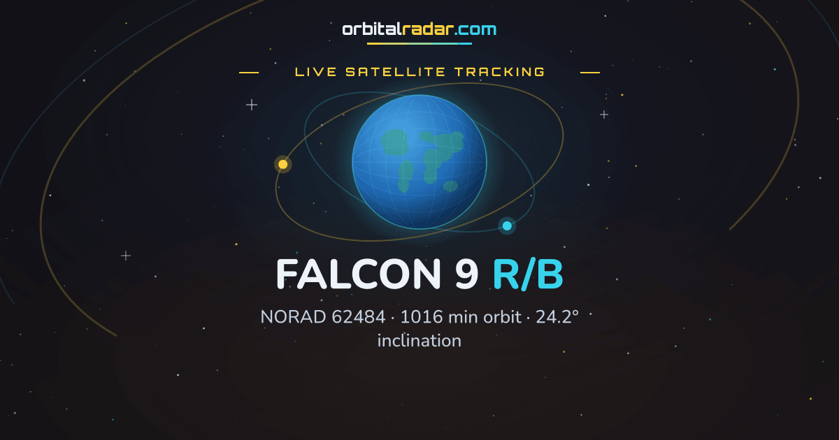 FALCON 9 R/B — Rocket Body 62484 | Orbit & Tracking | Orbital Radar