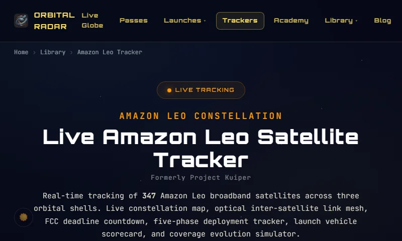 Amazon Leo Tracker preview