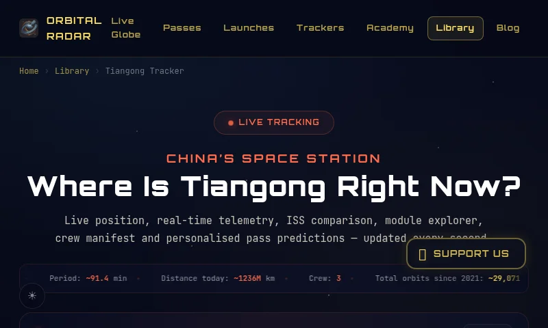 Tiangong Tracker preview